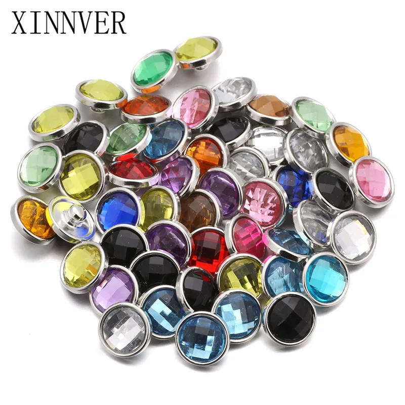 

50pcs/lot Mix 5 Style Snap Buttons for 12mm Snap Bracelet children Bangles DIY Snap Jewelry Charms