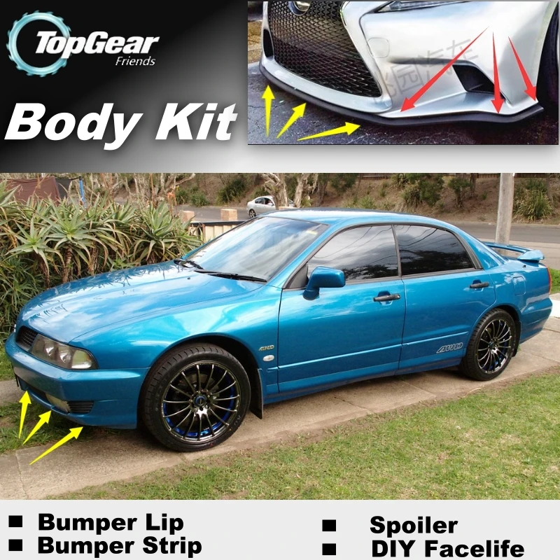 Bumper Lip Deflector Lips For Mitsubishi Magna 19962005 Front Spoiler Skirt For TopGear Fans