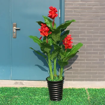 

artificial plants greenery 130cm Canna tree indoor fake flower artificial decorative flowers fake plants