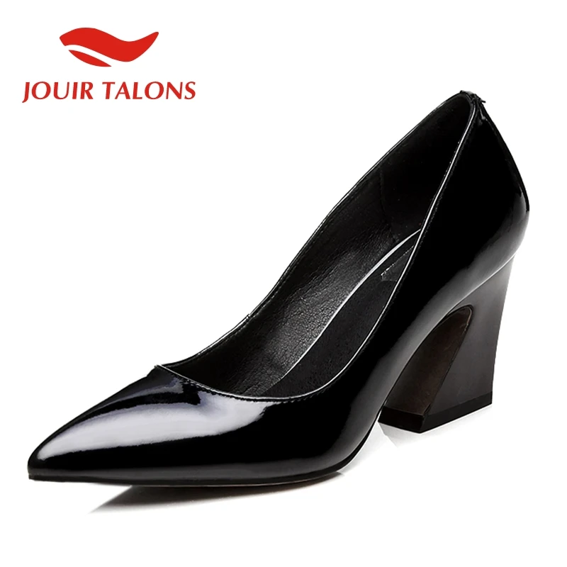 

JOUIR TALONS 2019 Genuine Leather Big Size 35-42 Women shoes Fashion Sexy Pumps Lady elegant Shoes Woman Spring Party Wedding