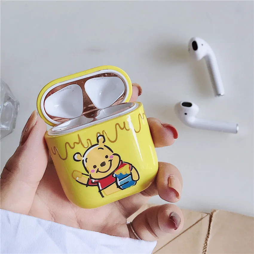 Cute Cartoon Dumbo Winnie Pooh Bear Earphone Hard Case Cover For Apple Airpods 1 2 Wireless Wired Charging box Accessories bag