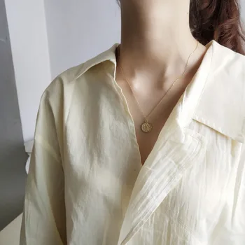 

Amaiyllis 100% s925 Sterling Silver Fashion Simple Personality Character Necklace Clavicle Chain Pendant For Women