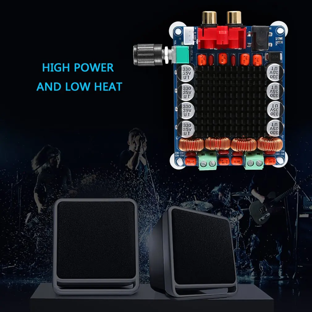TPA3116 Усилитель мощности доска высокой мощности Цифровой Усилитель мощности доска 2x100 Вт двухканальный HF14 прочный