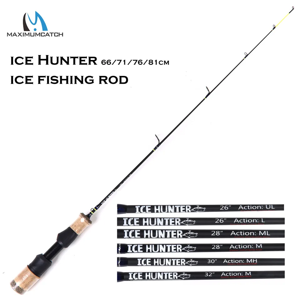 

Maximumcatch 66/71/76/81cm Ice Fishing Rod 24T+30T Carbon Fiber Ice Spinning Fishing Rod with Reel Ice Jig Combo