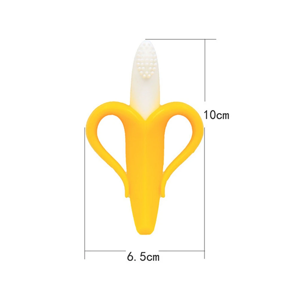 Детский прорезыватель, силиконовый прорезыватель, детская зубная щетка, BPA бесплатно, банан, безопасные тизеры для зубов, Детские Прорезыватели, игрушки, уход за зубами, жевательный подарок