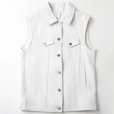 

2019 New Fashion Genuine Sheep Leather Vest H17