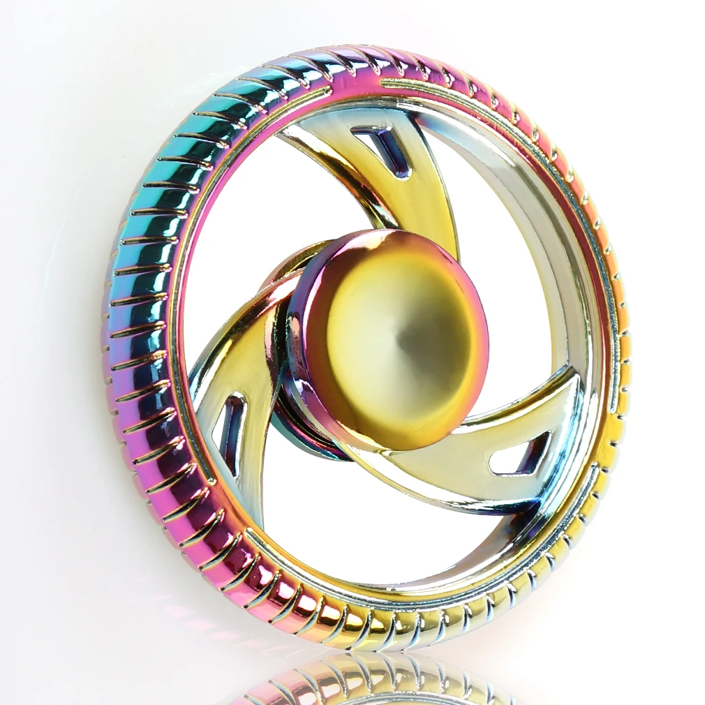 

Spiners Rainbow Tri-spinner Fidget Hand Spinner Spinner-hand Tri For ADHD Adult Fashion Educational Finger Toys Aluminum Alloy