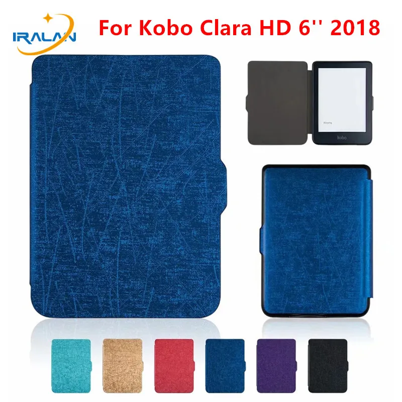 

Fashion Ultra Slim PU Leather Case For Kobo Clara HD 6.0 2018 eReader Protective Cover For Kobo Clara N249 Clear HD 6.0 inch+Pen