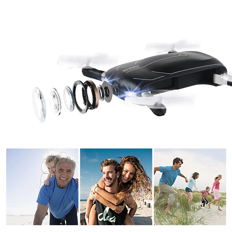 Складной карманный Дрон для селфи 2 4 ГГц 6 осевой гироскоп Wifi FPV 2.0MP камера g сенсор