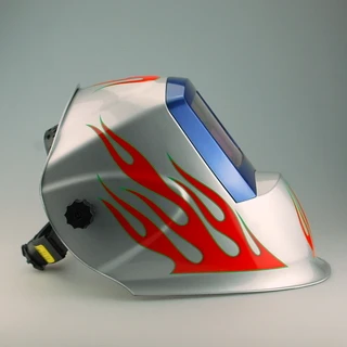 

2018new Free shipping Silver Flame High Quality Welding Mask Auto Dimming Welding Helmet Art Helmet good goods