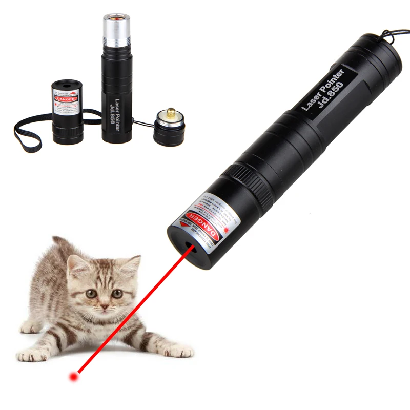 

Professional Red Light Laser Pointer Pen 650NM Match Visible Beam for 16340 Battery can play with cat