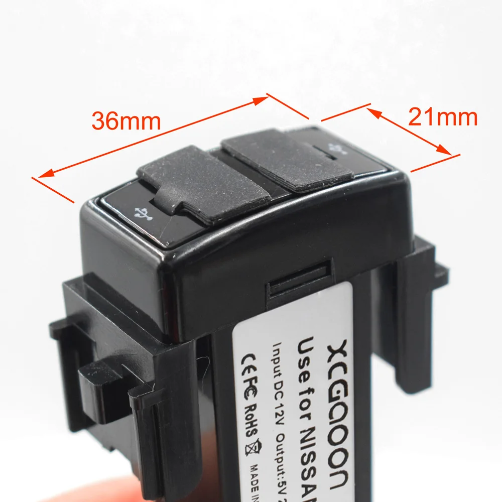 XCGaoon Специальный 5V 2.1A 2 USB разъем автомобильное зарядное устройство адаптер для