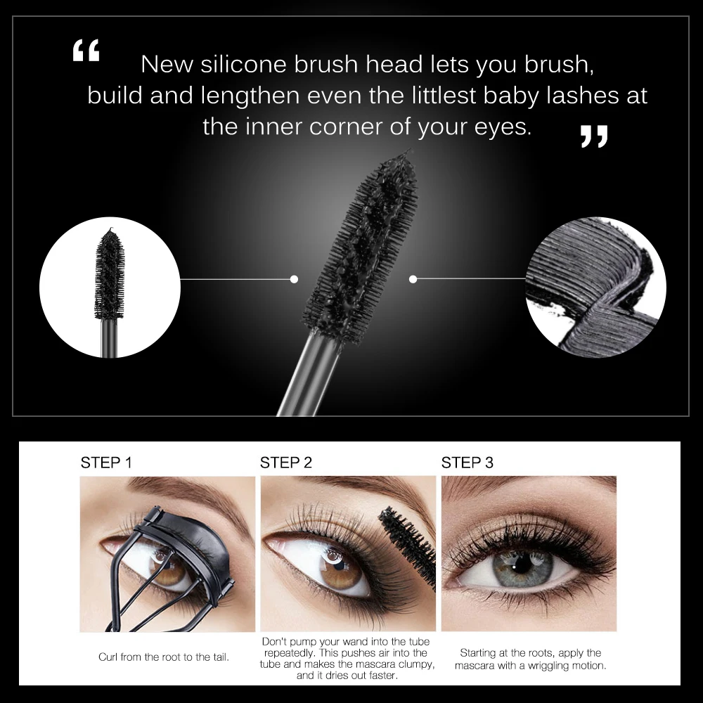 Waterproof Fluffy Volume Mascara 4D Silk Fiber Lash-1