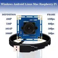 1080p Full Hd MJPEG 30fps/60fps/120fps High Speed CMOS OV2710 Wide Angle Mini CCTV Android Linux UVC Webcam Usb Camera Module