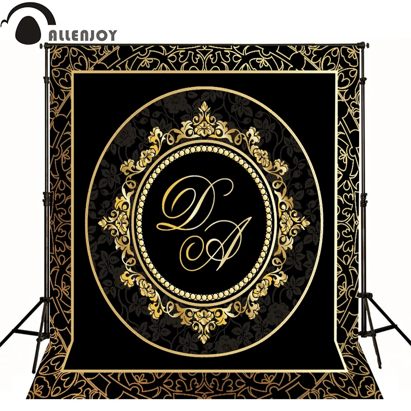 

Allen Photographic backdrop Luxury elegant gold pattern original design photocall vinyl custom send rolled background