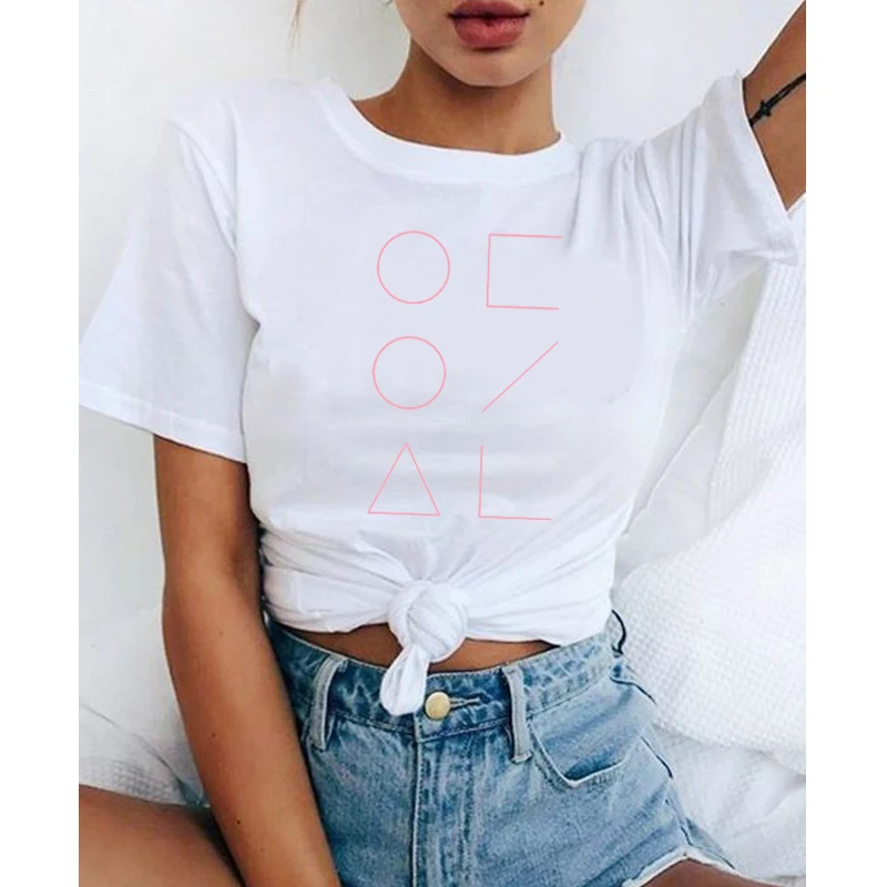 Ateez nct 127 женская одежда ikon loona Женская Корейская футболка с графическим принтом Футболки mamamoo top stray kids tee shirt blackpink - Цвет: loon2--P