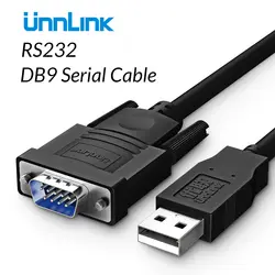 Unnlink 1,5 м USB к DB9 RS232 последовательный usb-адаптер, кабель COM Порты и разъёмы DB9 контактный кабель RS232 для Win 7 8 10 XP MAC OS X принтер светодиодный POS