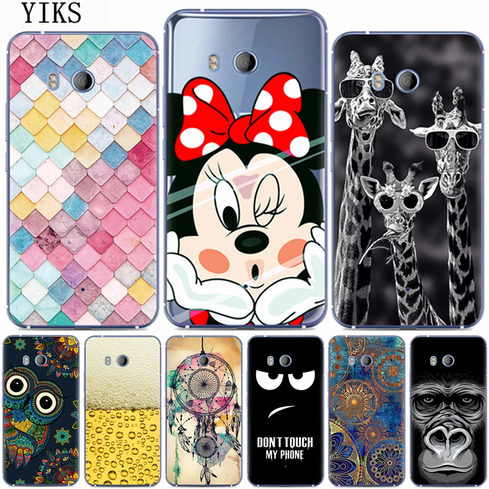 

YIKS Phone Cases For HTC U11 Case Cover For HTC U11 Plus Case Silicone Luxury Cool Cartoon Capa For HTC U 11 Lite Case Cover