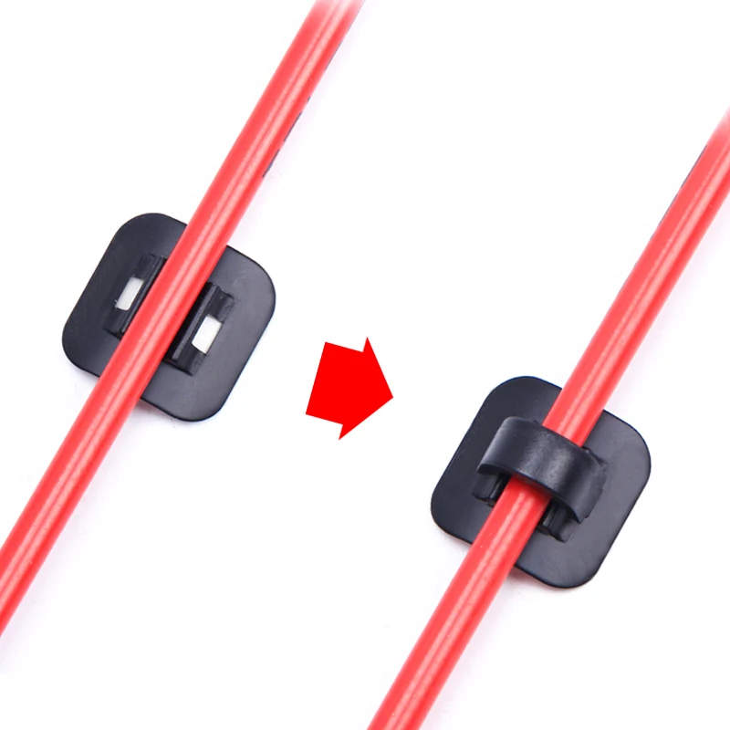 

4pcs Aluminum Bicycle Oil Tube Fixed Clamp Conversion Trap Adapter Shifter Brake Cable Set Frame U Buckle Tubing Clip Guide