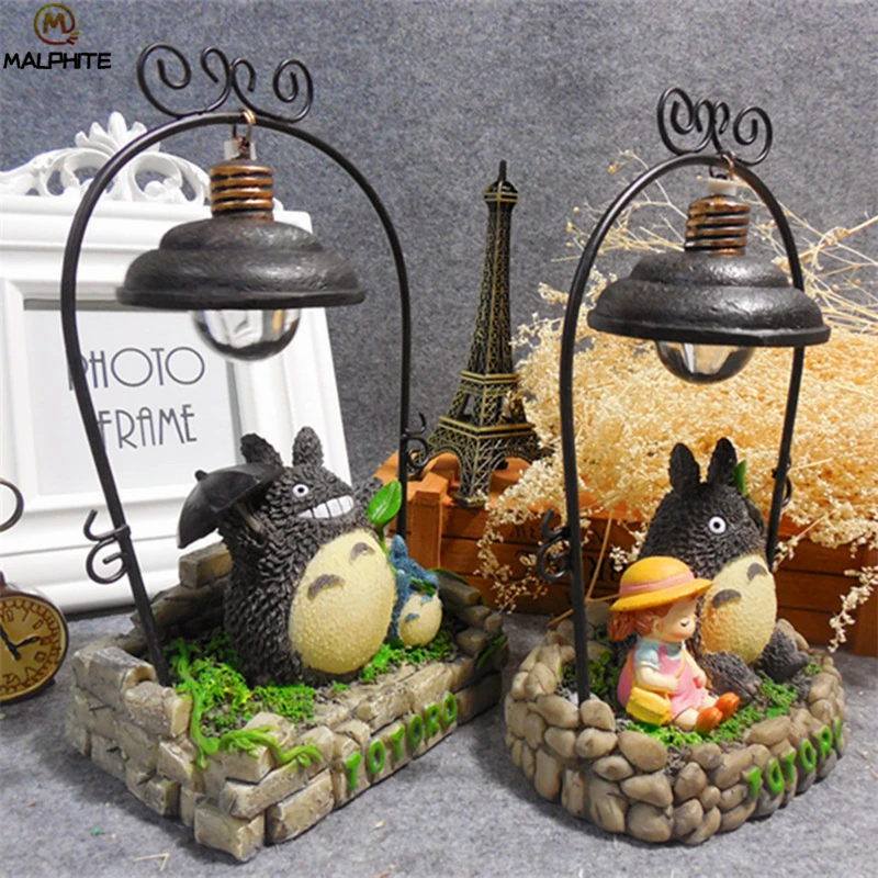 Милый светодиодный светильник Totoro для домашнего декора из японского мультфильма