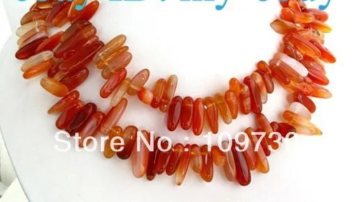 

Jewelry 0012588 Double Carnelian Stick Necklace 16"-17