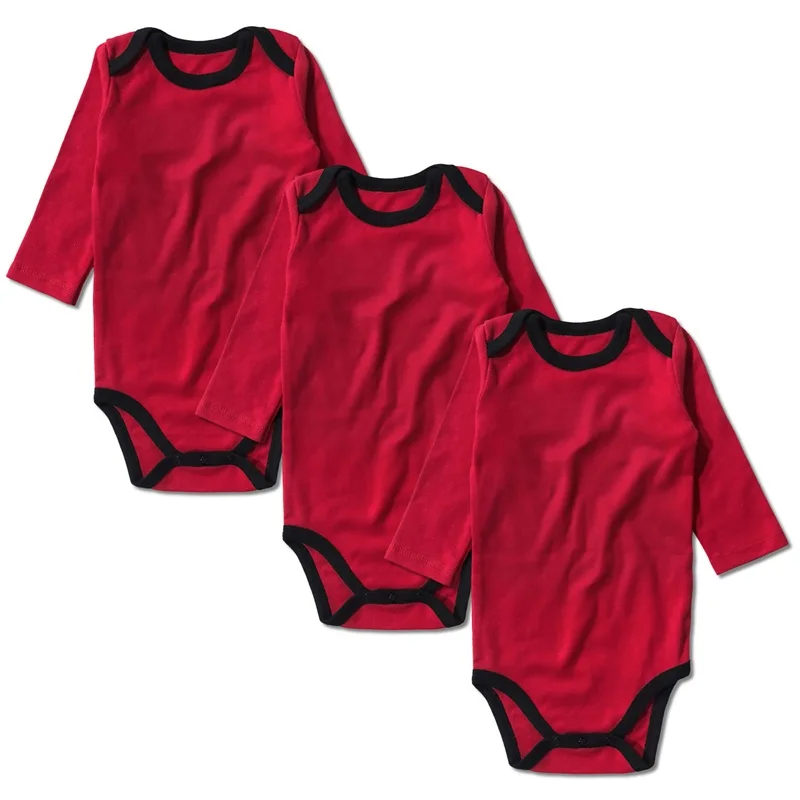 red with black baby bodysuit long sleeve-6