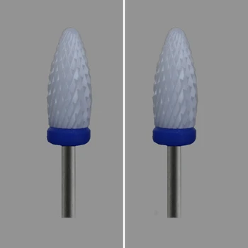 

White -6PCS-Ceramic Nail Drill Bit - Flame Bit - (0042.060)