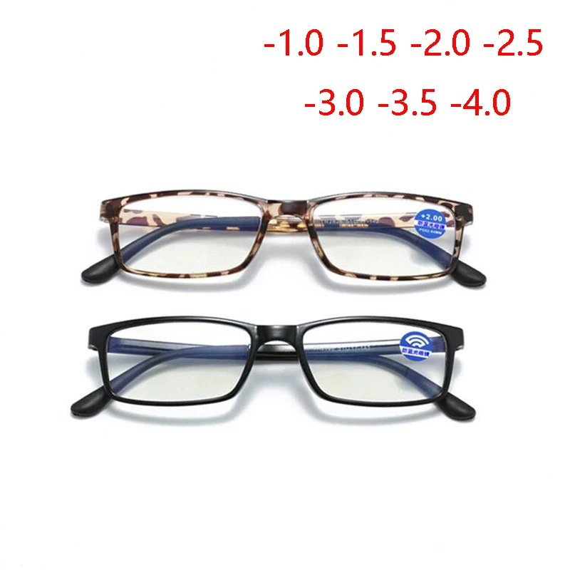 

Fashion Student Finished Myopia Glasses Women Men Square Frame Short-sighted Eyeglasses Sph-1 -1.5 -2 -2.5 -3 -3.5 -4.0