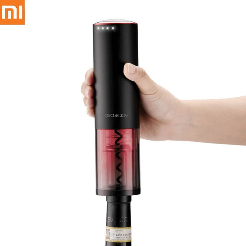 

Original XIAOMI Mijia Circle Joy Wine Opener USB Charging Automatic Electric Bottle Opener Kitchen Opening Tool CJ - EKPQ02