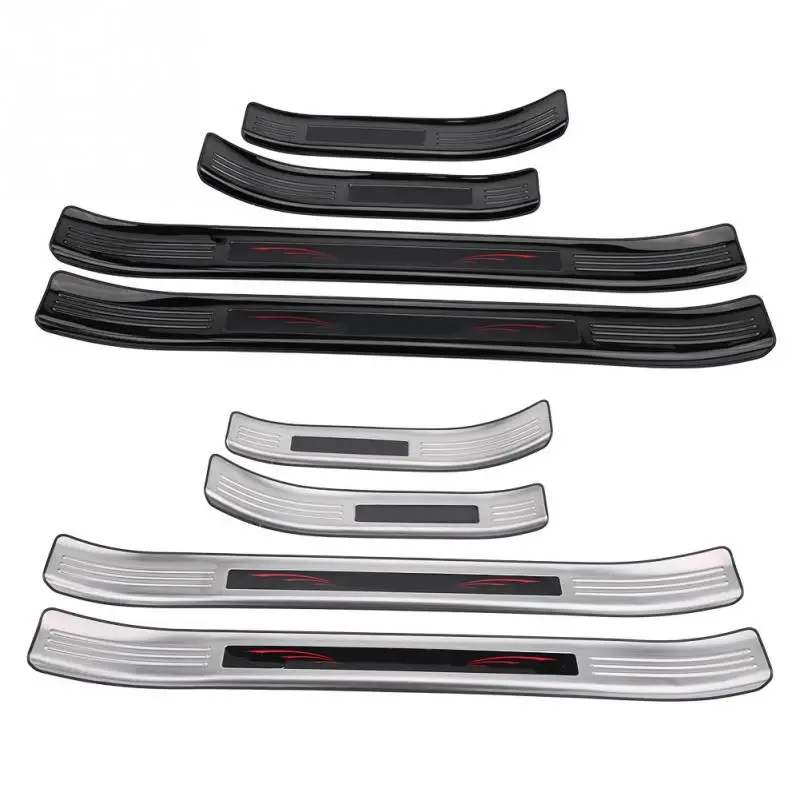 

1Set Door Sill Guards Protector External Scuff Cover for Hyundai Encino Kauai Kona 2017 2018 2019 2020 SUV Car Accessories
