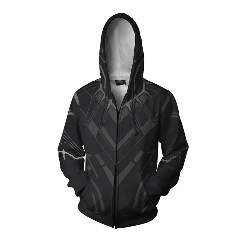 Fans Wear Sweatshirt Superhero Black Panther 3D Prined Hooded Sweatshirts Cosplay Men Hoodie