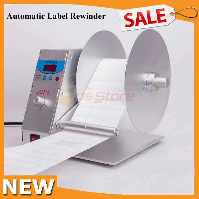 110V/220V Digital Otomatis Label Rewinder Tags Barcode Stiker Rewinding  Mesin Volume Label untuk Supermarket