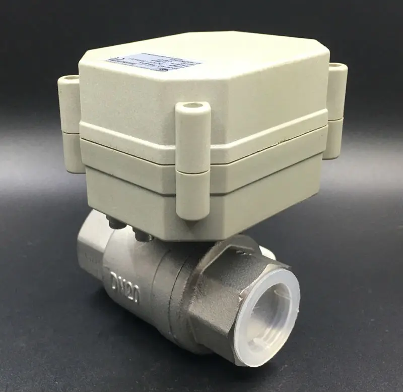 Одобренный CE TF20-S2-A 2-полосная BSP/NPT 3/4 ''Электрический Нержавеющая сталь клапан DC5V 2/3/5/7 провода для варианта металлический Шестерни высокое качество