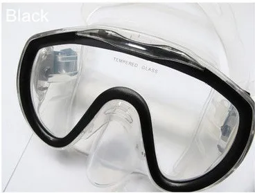 Закаленное водное Спортивное стекло маска для подводного плавания плавательные очки для подводного плавания подводное плавание стеклянное снаряжение для взрослых - Цвет: Черный