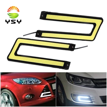 

YSY 10X U type 6000K White COB Led Car Styling Daytime Running Light DRL Headlight Fog Lamp DC12V Car Light Source For Audi q7