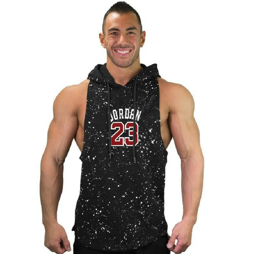 2019 New Hot Brand clothing Fashion Men's Sleeveless Hoodie Sweatshirt Leisure time Regular sleeveless hooded vest