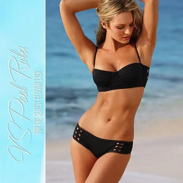 2015 Hot Models Ladies Sexy Big Chest Gather Split Swimsuit Bikini Swimsuit Original Single