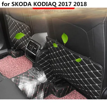 

Car armrest box Back row anti kicking pad holster Artificial Leather 2 color For SKODA KODIAQ 2017 2018
