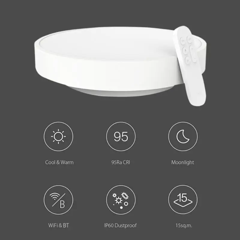 

Ceiling Light Lamp Remote APP WIFI Bluetooth Control LED Colorfull IP60 Dustproof Lights Home Decoration Mount Night Lighting