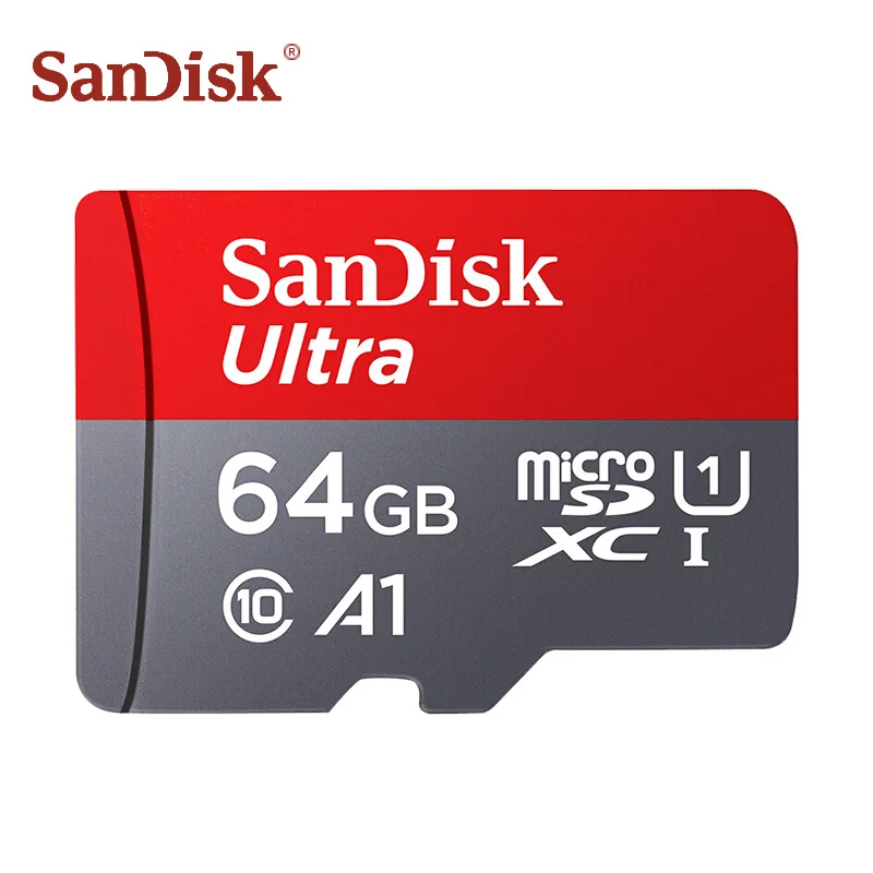 Оригинальная карта Micro SD SanDisk, класс 10, 16 ГБ, 32 ГБ, 64 ГБ, 128 ГБ, A1, Micro TF, флеш-карта, SDXC, SDHC, карта памяти для телефона, компьютера - Емкость: 64 ГБ