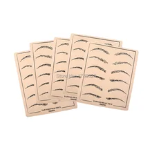 5 шт. Professional Cosmetic Перманентный макияж бровей татуировки практика кожи питания поддельная бровь практика кожи для microblading