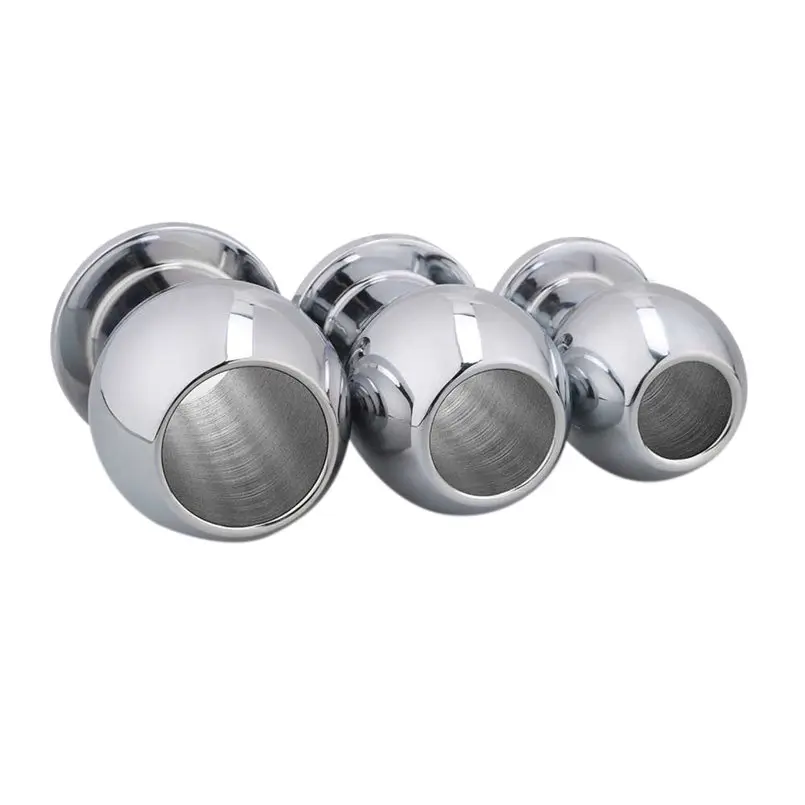 clover anal plug Hollow Speculum Peeking Anal Beads Butt Plug with Stopper Expander Tunnel  Transparent Anus Dilation Adult Women Men Gay Color: Black L