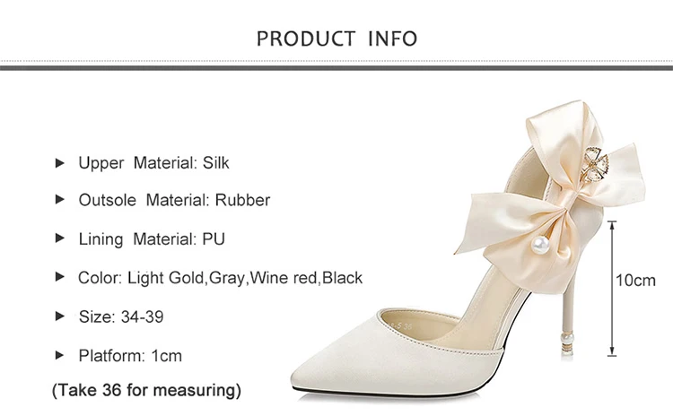 Новые летние женские босоножки на высоком тонком каблуке, с острым носком, с жемчужинами, с бантом, милые свадебные женские туфли золотого цвета на высоком каблуке