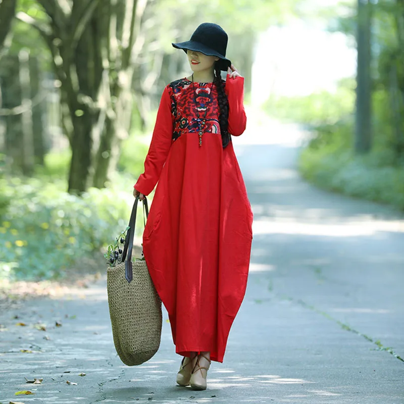 Осень Национальный стиль Дубай мусульманская абайя для женщин платье Исламская Печати Кафтан Костюмы мусульманская одежда Турция леди