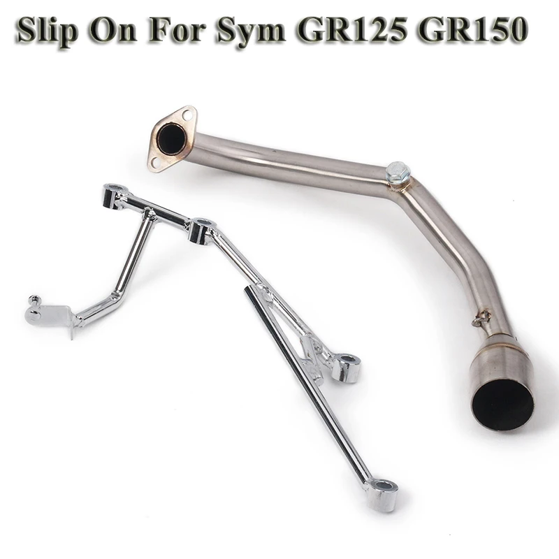 

Slip On For Sym GR125 GR150 Motorcycle Exhaust Pipe Escape Modified Stainless Steel Front Connection Link Pipe Without Muffler