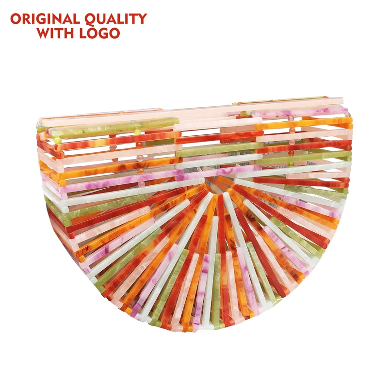 2018 Newest Fashion Vintage women bamboo bags ladies Half Moon top-handle handbag summer Straw beach bag Amber material lovevook women handbags bamboo top handle summer hollow beach bag female casual tote bags ladies half moon handbag natural 2018