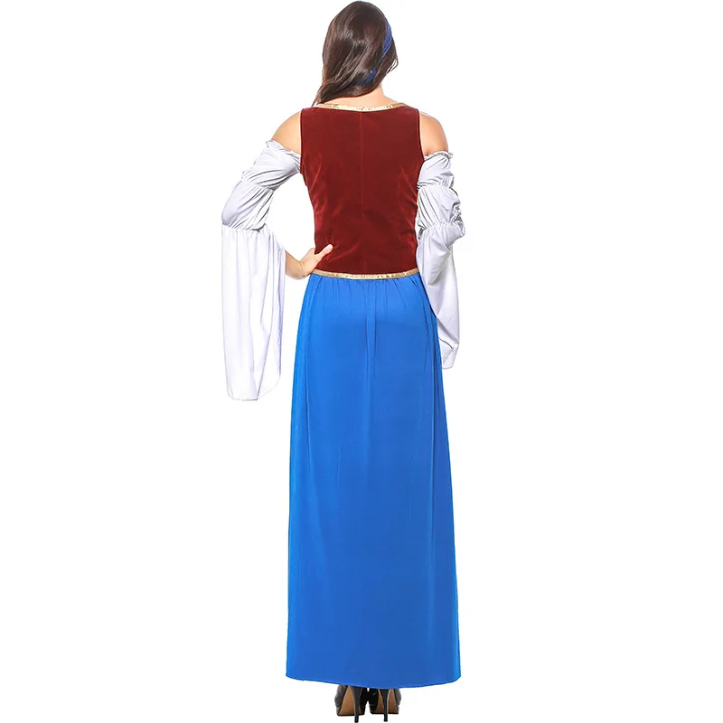 Вечерние женские длинные платья Октоберфест дирндль Bavaria Wench Costume Girl Maid Fantasy