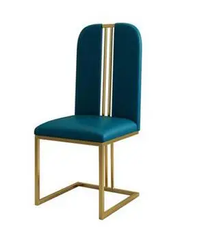 Stainless steel dining chair modern leisure metal dining chair fashionable family flannelette dining chair .