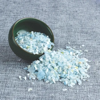 

100g aquamarine crushed stones Mineral chip bead Tumbled stone Natural Gemstone Healing Reiki crystals Home Fountain Decoration