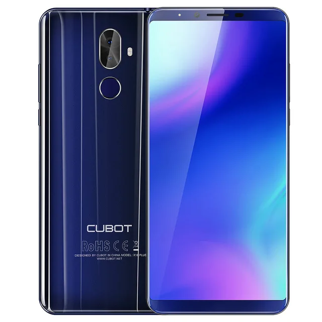 Cubot X18 Plus Android 8,0 5,9" 18:9 FHD ram 4 Гб rom 64 ГБ Android 8,0 MT6750T восьмиядерный смартфон 16 МП 4000 мАч 4G мобильный телефон - Цвет: Синий